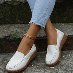 Flats Shoes Women Pu Leather Laofers - Clear Vision™️Glasses