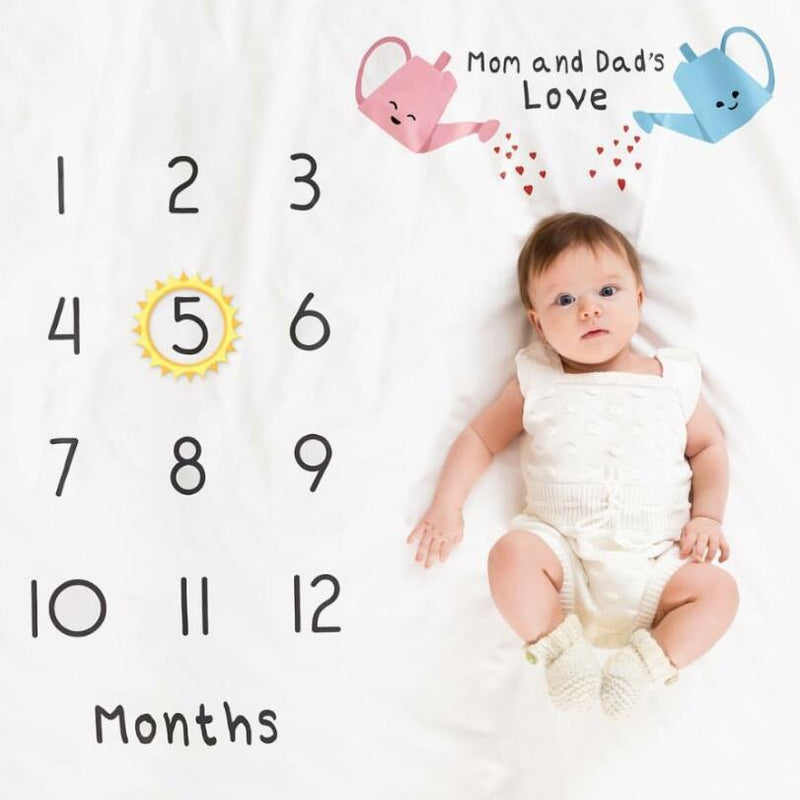 Baby Play Mats Infant Portray Diaper Milestone Photo Background Blankets - Clear Vision™️Glasses