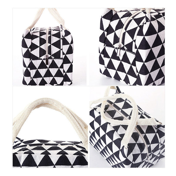 Pattern Cooler Portable Insulated Canvas Lunch Bag - Clear Vision™️Glasses