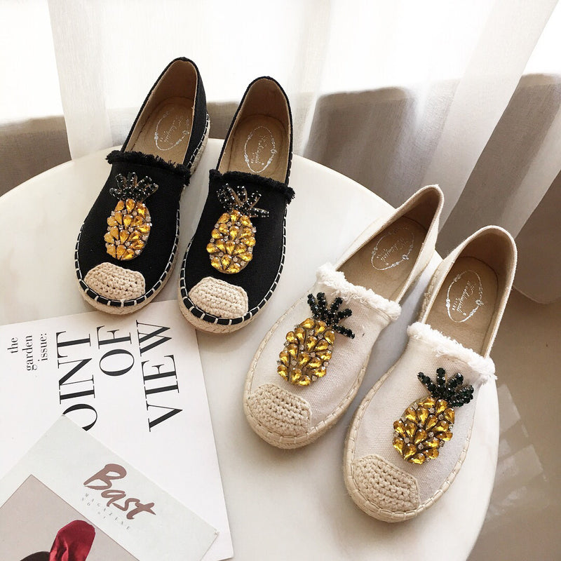 Pineapple Rhinestone Flats - Clear Vision™️Glasses