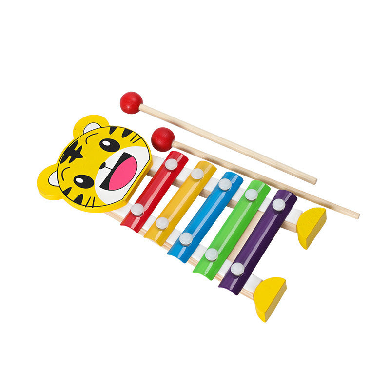 Wooden Toys Rattles Educational Toy Rainbow Blocks Montessori Baby Colorful Kids Music - Clear Vision™️Glasses
