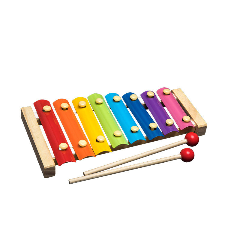 Wooden Toys Rattles Educational Toy Rainbow Blocks Montessori Baby Colorful Kids Music - Clear Vision™️Glasses