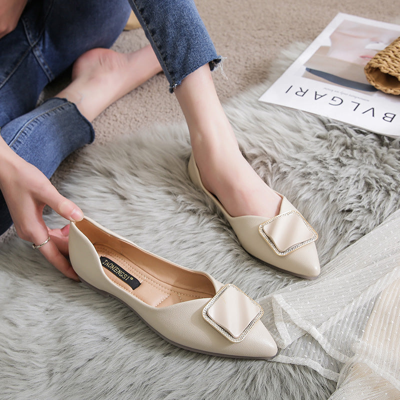 Women's Hollow Large Size Pointed Toe Flats - Clear Vision™️Glasses