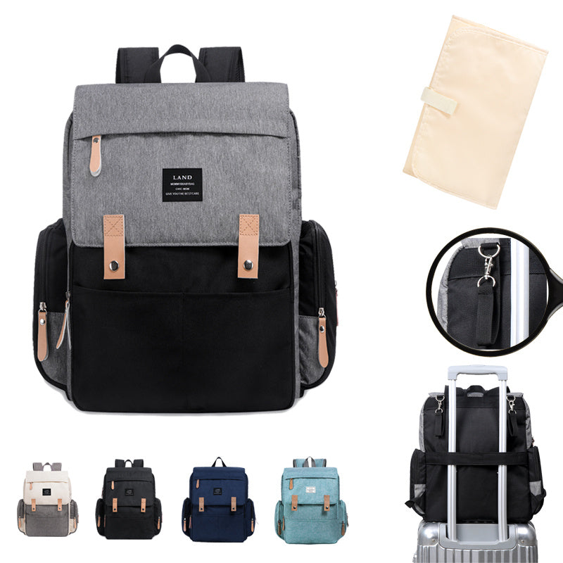 LAND Mommy Diaper Bags Landuo Mother Large Capacity Travel Nappy Backpacks with changing mat Convenient Baby Nursing Bags MPB86 - Clear Vision™️Glasses