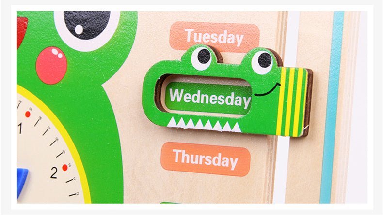 Montessori Wooden Toys Baby Weather Season Calendar Clock Time Cognition Preschool Educational Teaching Aids Toys For Children - Clear Vision™️Glasses