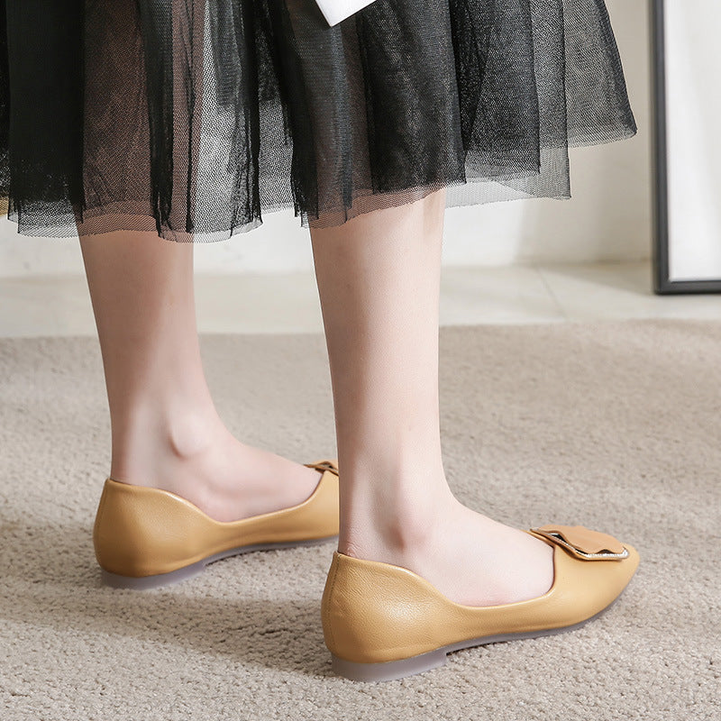 Women's Hollow Large Size Pointed Toe Flats - Clear Vision™️Glasses