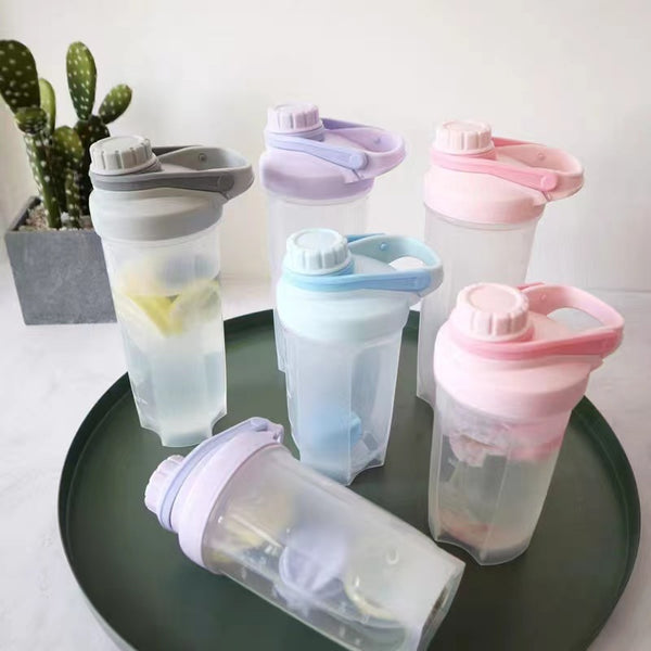 Blender Shaker Bottle With Scale Protein Shakes Leakproof For Powder Workout Gym Fitness Sport Mixing Cup Water Bottle Kitchen Gadgets - Clear Vision™️Glasses