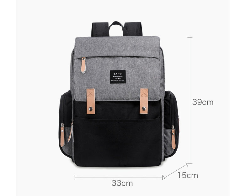 LAND Mommy Diaper Bags Landuo Mother Large Capacity Travel Nappy Backpacks with changing mat Convenient Baby Nursing Bags MPB86 - Clear Vision™️Glasses