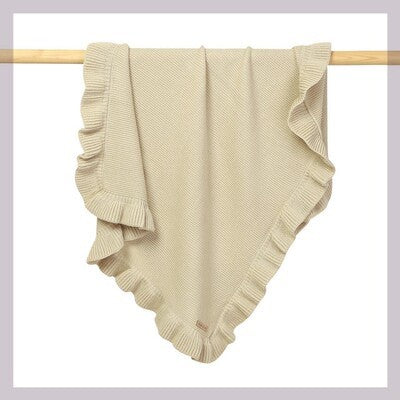 Knitted Baby Blankets Newborn Swaddle Wrap Ruffle - Clear Vision™️Glasses