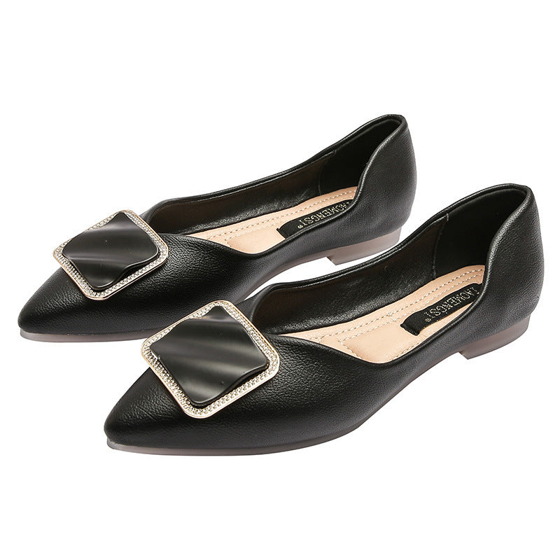 Women's Hollow Large Size Pointed Toe Flats - Clear Vision™️Glasses