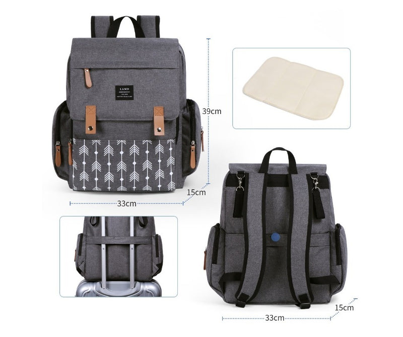 LAND Mommy Diaper Bags Landuo Mother Large Capacity Travel Nappy Backpacks with changing mat Convenient Baby Nursing Bags MPB86 - Clear Vision™️Glasses