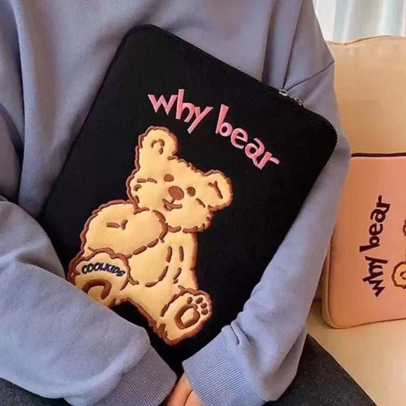 Cute Embroidered Laptop Sleeve Computer Liner Bag - Clear Vision™️Glasses