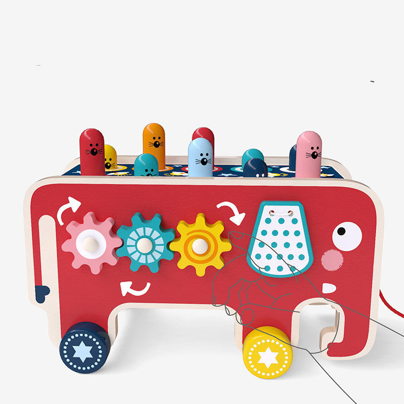 Montessori Toddlers Kids Wooden Pounding Bench Animal Bus Toys Early Educational Set Gifts For Children Toy Musical Instrument - Clear Vision™️Glasses