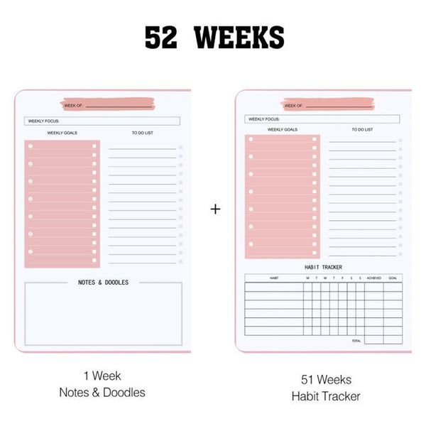 Non Dated Daily Weekly Monthly Planner Agenda Notebook Diary - Clear Vision™️Glasses