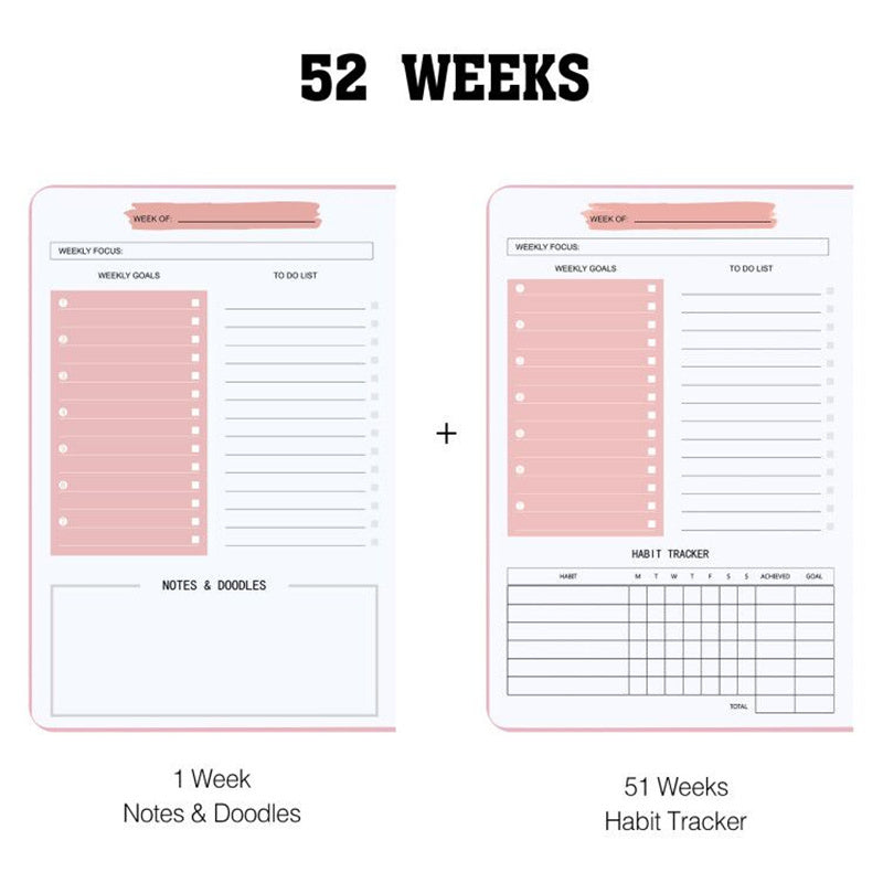Non Dated Daily Weekly Monthly Planner Agenda Notebook Diary - Clear Vision™️Glasses