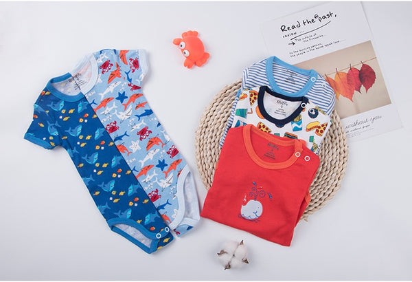 Cotton baby short sleeve bodysuit - Clear Vision™️Glasses