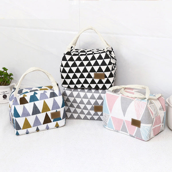 Pattern Cooler Portable Insulated Canvas Lunch Bag - Clear Vision™️Glasses