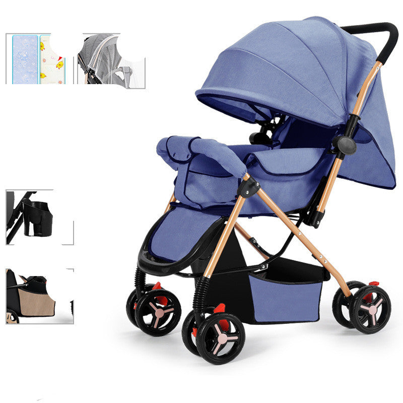 Baby Strollers Can Sit Or Lie Down And Fold Lightly To Absorb Shock - Clear Vision™️Glasses
