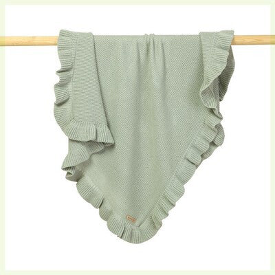 Knitted Baby Blankets Newborn Swaddle Wrap Ruffle - Clear Vision™️Glasses