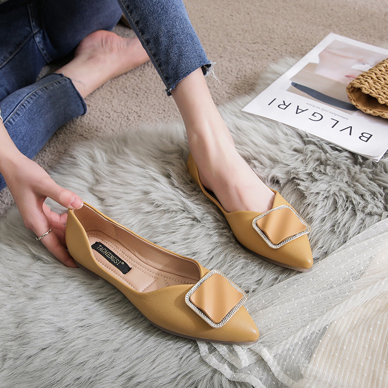 Women's Hollow Large Size Pointed Toe Flats - Clear Vision™️Glasses