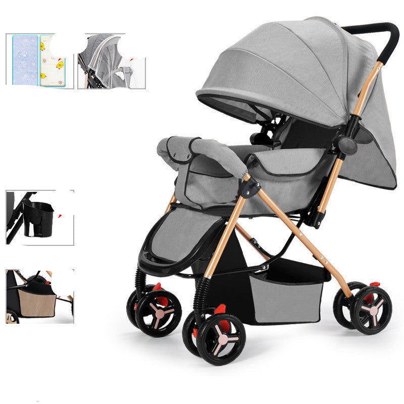 Baby Strollers Can Sit Or Lie Down And Fold Lightly To Absorb Shock - Clear Vision™️Glasses