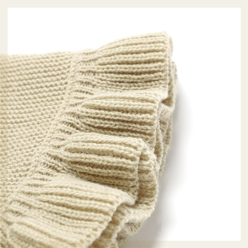 Knitted Baby Blankets Newborn Swaddle Wrap Ruffle - Clear Vision™️Glasses