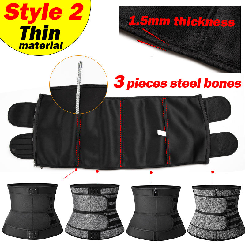 Tummy Sweat Shapewear Bodysuits Women Waist Trainer Slimming 2-3 Belts Workout Shaper Corset - Clear Vision™️Glasses